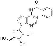 N6-苯甲酰基腺苷分子结构 (CAS 4546-55-8)
