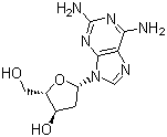 structure of CAS# 4546-70-7, 2,6-Diaminopurine 2'-deoxyriboside