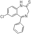 structure of CAS# 4547-02-8, 7-氯-1,3-二氢-5-苯基-2H-1,4-苯并二氮杂卓-2-硫酮