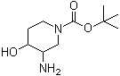 structure of CAS# 454709-92-3, 3-氨基-4-羟基哌啶-1-羧酸叔丁酯