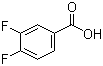3,4-二氟苯甲酸分子结构 (CAS 455-86-7)