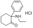 structure of CAS# 4551-92-2, Deschloro-N-ethyl-ketamine hydrochloride