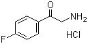 structure of CAS# 456-00-8, 2-Amino-4'-fluoroacetophenone hydrochloride