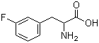 3-氟-DL-苯丙氨酸分子结构 (CAS 456-88-2)