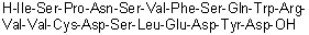 CAS # 457897-28-8, L-Isoleucyl-L-seryl-L-prolyl-L-asparaginyl-L-seryl-L-valyl-L-phenylalanyl-L-seryl-L-glutaminyl-L-tryptophyl-L-arginyl-L-valyl-L-valyl-L-cysteinyl-L-alpha-aspartyl-L-seryl-L-leucyl-L-alpha-glutamyl-L-alpha-aspartyl-L-tyrosyl-L-aspartic acid