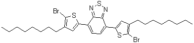structure of CAS# 457931-23-6, 4,7-Bis(5-bromo-4-octylthiophen-2-yl)benzo[c][1,2,5]thiadiazole