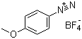 4-甲氧基苯偶氮鎓四氟硼酸盐分子结构 (CAS 459-64-3)
