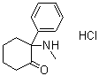 structure of CAS# 4631-27-0, 2-(甲基氨基)-2-苯基环己酮盐酸盐