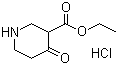 structure of CAS# 4644-61-5, Ethyl 4-oxo-3-piperidinecarboxylate hydrochloride