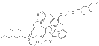 structure of CAS# 467435-58-1, 32,35-Bis[2-[(2,4-diethylheptyl)oxy]ethoxy]-6,7,9,10,12,13,15,16,18,19-decahydro-31H-4,21-(methano[1,3]benzenomethano)-26,30-metheno-25H-dibenzo[q,z][1,4,7,10,13,16]hexaoxacycloheptacosin