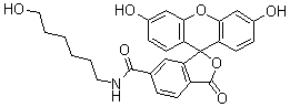 CAS 登录号：467456-19-5, 3',6'-二羟基-N-(6-羟基己基)-3-氧代螺[异苯并呋喃-1(3H),9'-[9H]呫吨]-6-甲酰胺