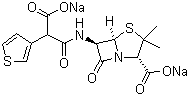 structure of CAS# 4697-14-7, Ticarcillin disodium salt