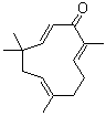 structure of CAS# 471-05-6, (2E,6E,10E)-2,6,9,9-Tetramethyl-2,6,10-cycloundecatrien-1-one
