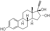 17-乙炔基雌三醇分子结构 (CAS 4717-40-2)