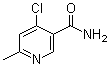 structure of CAS# 473255-51-5, 4-Chloro-6-methyl-3-pyridinecarboxamide