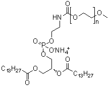 CAS 登录号：474922-82-2, alpha-[(9R)-6-羟基-6-氧代-1,12-二氧代-9-[(1-氧代十四烷基)氧基]-5,7,11-三氧杂-2-氮杂-6-磷杂二十五烷-1-基]-omega-甲氧基聚氧乙烯铵盐