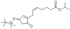 (5Z)-7-[(3R)-3-[[(1,1-Dimethylethyl)dimethylsilyl]oxy]-5-oxo-1-cyclopenten-1-yl]-5-heptenoic acid 1-methylethyl ester molecular structure (CAS 474944-36-0)