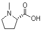 N-甲基-L-脯氨酸分子结构 (CAS 475-11-6)