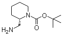(S)-2-氨基甲基哌啶-1-羧酸叔丁酯分子结构 (CAS 475105-35-2)