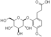 2-O-beta-D-Glucosyloxy-4-methoxybenzenepropanoic acid molecular structure (CAS 477873-63-5)