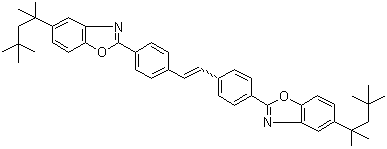 CAS 登录号：4782-17-6, 2,2-(4,4-二苯乙烯基)双-5-叔辛基苯并噁唑, 荧光增白剂 SB