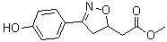 structure of CAS# 478336-92-4, 4,5-Dihydro-3-(4-hydroxyphenyl)-5-isoxazoleacetic acid methyl ester