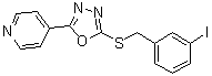 4-[5-[[(3-Iodophenyl)methyl]thio]-1,3,4-oxadiazol-2-yl]pyridine molecular structure (CAS 478482-75-6)