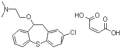 CAS 登录号：4789-54-2, 2-[(2-氯-10,11-二氢二苯并[b,f]硫杂卓-10-基)氧基]-N,N-二甲基乙胺马来酸盐