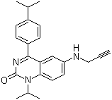 structure of CAS# 478963-46-1, 1-(1-甲基乙基)-4-[4-(1-甲基乙基)苯基]-6-(2-丙炔-1-基氨基)-2(1H)-喹唑啉酮
