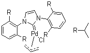 Allyl[1,3-bis(2,6-diisopropylphenyl)imidazol-2-ylidene]chloropalladium(II) molecular structure (CAS 478980-03-9)