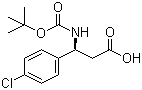 Boc-(S)-3-Amino-3-(4-chlorophenyl)propionic acid molecular structure (CAS 479064-90-9)