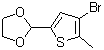 CAS # 479196-49-1, 2-(4-Bromo-5-methyl-2-thienyl)-1,3-dioxolane