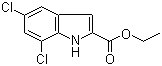 structure of CAS# 4792-70-5, 5,7-二氯-1H-吲哚-2-甲酸乙酯