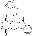 CAS # 479545-76-1, (6R,12aR)-6-(1,3-Benzodioxol-5-yl)-6,7,12,12a-tetrahydro-1H-[1,4]oxazino[4',3':1,6]pyrido[3,4-b]indole-1,4(3H)-dione