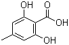 2,6-二羟基-4-甲基苯甲酸分子结构 (CAS 480-67-1)