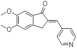 structure of CAS# 4803-74-1, 5,6-Dimethoxy-2-(pyridine-4-yl)methylene-indan-1-one