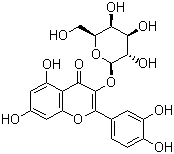金丝桃苷分子结构 (CAS 482-36-0)