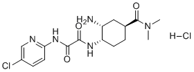 N1-{(1S,2R,4S)-2-氨基-4-[(二甲基氨基)羰基]-环己基}-N2-(5-氯吡啶-2-基)草酸二酰胺盐酸盐分子结构 (CAS 482375-18-8)