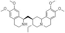 CAS # 483-18-1, Emetin, (2S,3R,11bS)-3-Ethyl-1,3,4,6,7,11b-hexahydro-9,10-dimethoxy-2-[[(1R)-1,2,3,4-tetrahydro-6,7-dimethoxy-1-isoquinolinyl]methyl]-2H-benzo[a]quinolizine, (-)-Emetine, Cephaeline methyl ether, Emetin, NSC 33669