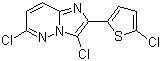 CAS 登录号：483367-55-1, 3,6-二氯-2-(5-氯-2-噻吩基)咪唑并[1,2-b]哒嗪