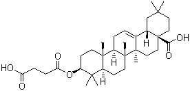 3-beta-羟基齐墩果酸丁二酸单酯分子结构 (CAS 4847-30-7)