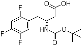 structure of CAS# 486460-00-8, Boc-(R)-3-Amino-4-(2,4,5-trifluorophenyl)butanoic acid