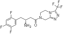 structure of CAS# 486460-32-6, Sitagliptin