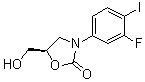 (5R)-3-(3-Fluoro-4-iodophenyl)-5-hydroxymethyloxazolidin-2-one molecular structure (CAS 487041-08-7)