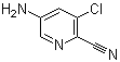 structure of CAS# 488713-31-1, 5-Amino-3-chloro-2-pyridinecarbonitrile