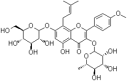 淫羊藿苷分子结构 (CAS 489-32-7)