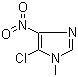 structure of CAS# 4897-25-0, 5-Chloro-1-methyl-4-nitroimidazole