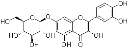 structure of CAS# 491-50-9, Quercetin-7-glucoside