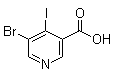 structure of CAS# 491588-98-8, 5-Bromo-4-iodo-3-pyridinecarboxylic acid