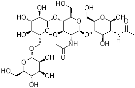 CAS # 491845-49-9, O-alpha-D-Mannopyranosyl-(1→6)-O-beta-D-mannopyranosyl-(1→4)-O-2-(acetylamino)-2-deoxy-beta-D-glucopyranosyl-(1→4)-2-(acetylamino)-2-deoxy-beta-D-glucopyranose